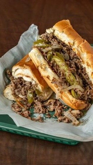 Steak all the way sub, plated
